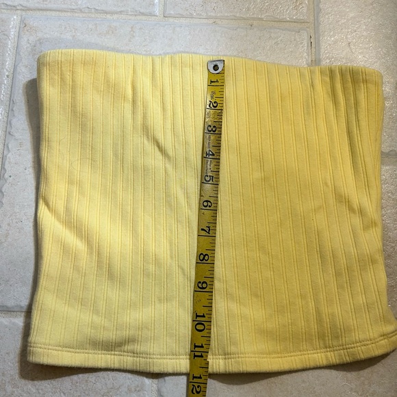Yellow Ribbed Tube Top - Picture 2 of 3